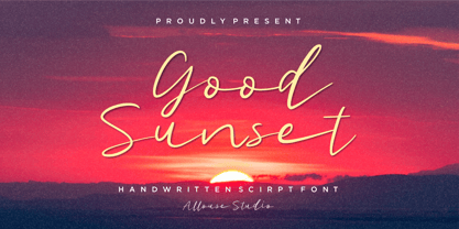 Good Sunset Font Poster 1