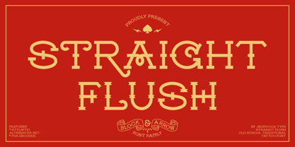 Straight Flush Block Font Poster 1