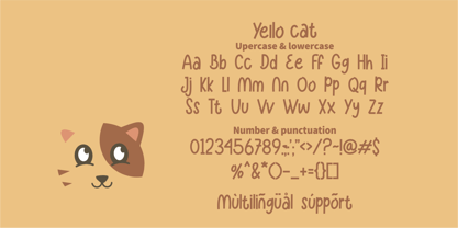 Yello Cat Fuente Póster 3