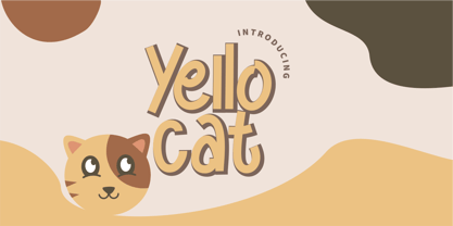 Yello Cat Fuente Póster 1