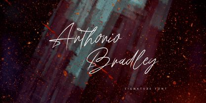 Anthonio Bradley Signature Font Poster 1