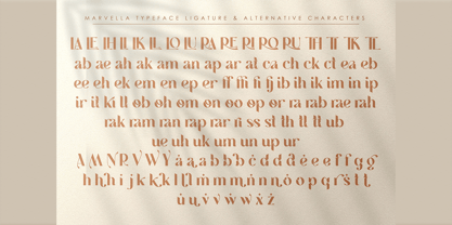 Marvella Typeface Font Poster 8