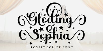 Gloding Sophia Script Fuente Póster 1