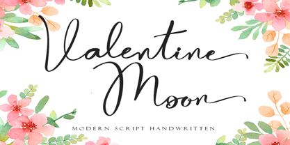 Valentine Moon Font Poster 1