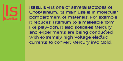 Isbellium Pro Font Poster 2