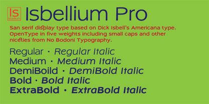 Isbellium Pro Font Poster 1