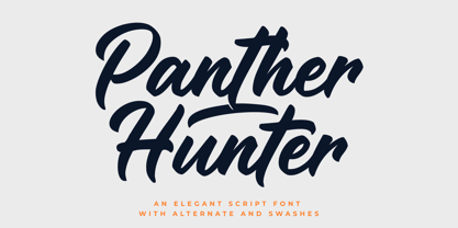 Panther Hunter Font Poster 12
