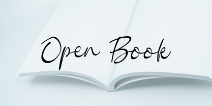Open Book Font Poster 1
