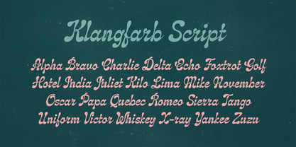 Klangfarbe Script Font Poster 3