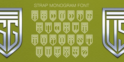 Strap Monogram Font Poster 2