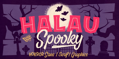 Halau Spooky Font Poster 1