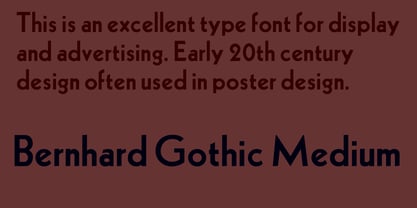 Bernhard Gothic Medium Font Poster 4