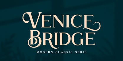 Venice Bridge Font Poster 1
