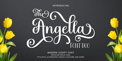 The Angella Script Duo Font Poster 1