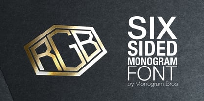 Six Sided Monogram Fuente Póster 5