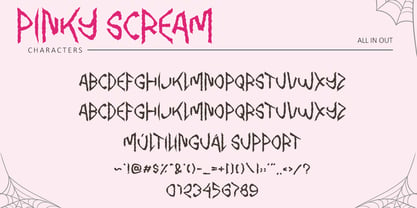 Pinky Scream Fuente Póster 8