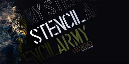 Stencil Army Font Poster 1