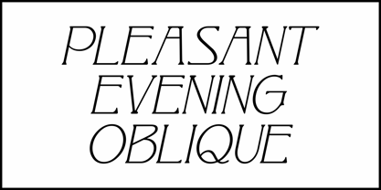 Pleasant Evening JNL Font Poster 4
