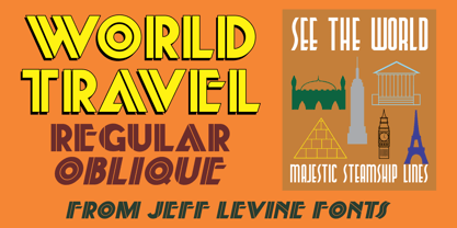 World Travel JNL Font Poster 1