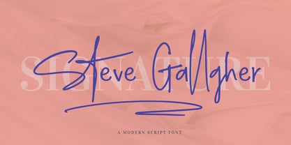 Steve Gallagher Font Poster 1
