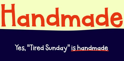 Tired Sunday Font Poster 3
