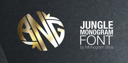 Jungle Monogam Font Poster 5