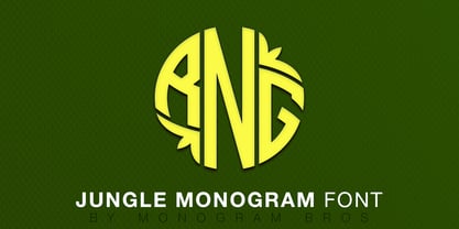 Jungle Monogam Font Poster 1