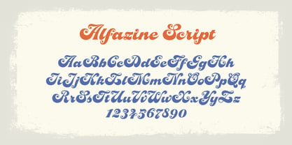 Alfazine Script Font Poster 4