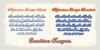 Alfazine Script Font Poster 5