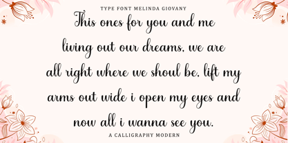Melinda Giovany Font Poster 4