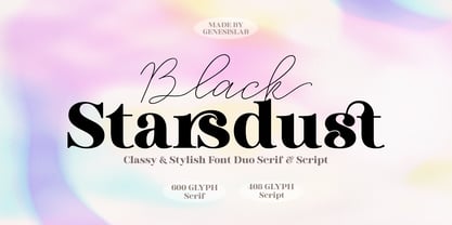 Black Starsdust Font Poster 1