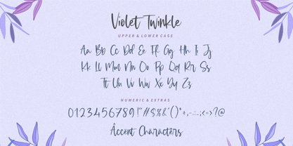 Violet Twinkle Font Poster 6