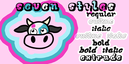 Gemini Cows Font Poster 9