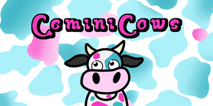Gemini Cows Font Poster 1