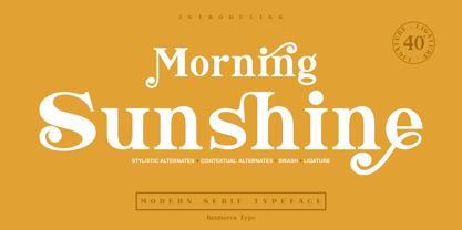 Morning Sunshine Font Poster 1