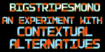 Big Stripes Mono Font Poster 1