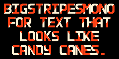 Big Stripes Mono Font Poster 2