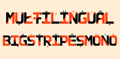 Big Stripes Mono Font Poster 6
