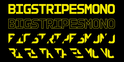 Big Stripes Mono Font Poster 4