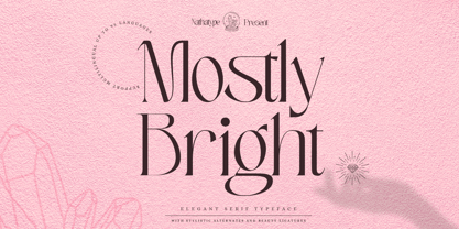 Mostly Bright Font Poster 1