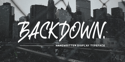 Backdown Font Poster 1