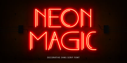 Neon Magic Font Poster 1