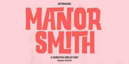 Manor Smiths Font Poster 1