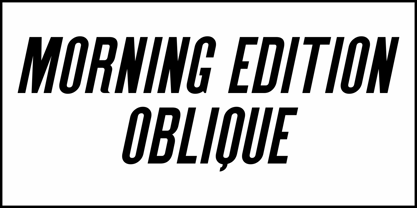 Morning Edition JNL Font Poster 4