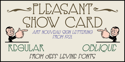 Pleasant Show Card JNL Font Poster 1