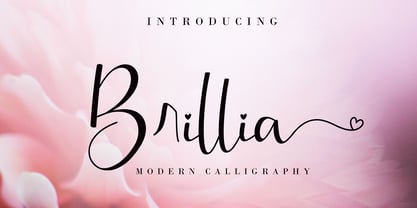 Brillia Calligraphy Font Poster 1