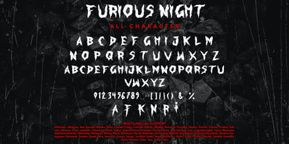 Furious Night Font Poster 8