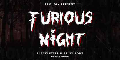 Furious Night Font Poster 1