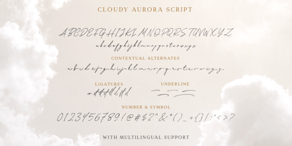Cloudy Aurora Font Poster 10