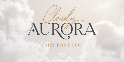 Cloudy Aurora Font Poster 1